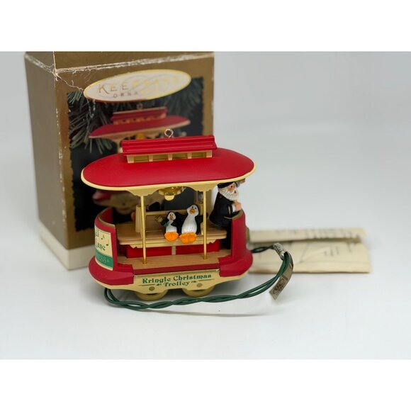 VTG 2004 Hallmark Kringle Trolley Magic Light Christmas Keepsake Ornament Decor - Picture 5 of 7
